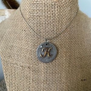 Jewel kade pendant initial K